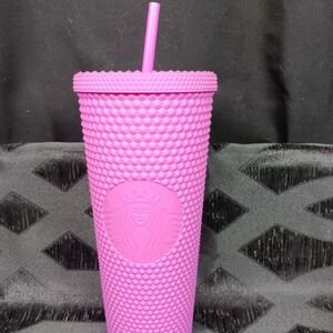 Starbucks Pink Textured Tumbler with Straw